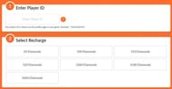 Enter the ID and select the recharge amount